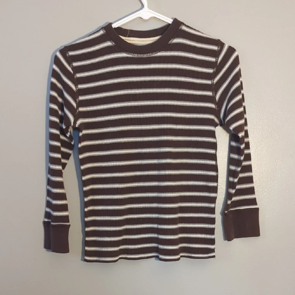 Striped Long Sleeve Shirt, Boys M